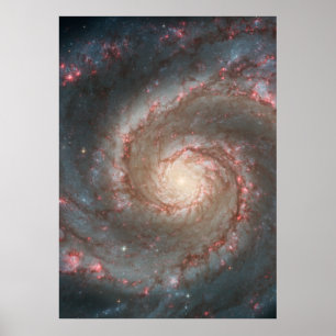 M51 affiche colossale - galaxie en spirale de