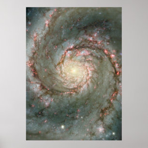 M51 affiche énorme - galaxie en spirale de