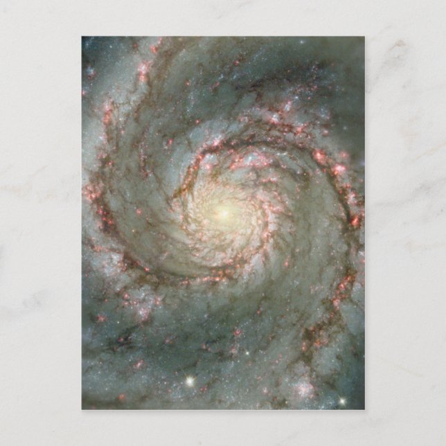 M51 Whirlpool Galaxy Carte postale Science cadeau (Devant)