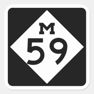 M-59 Autocollant de la place Hwy Sign Mich Highlan