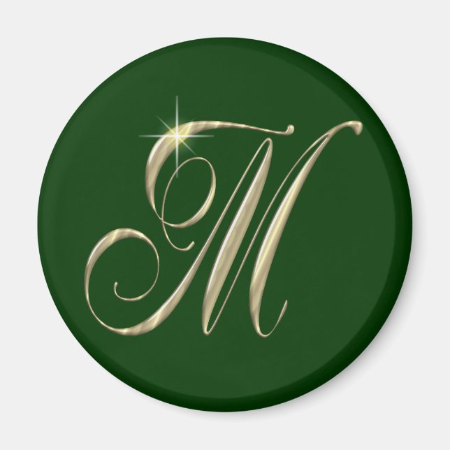 M Aimant Monogramme initial (Devant)