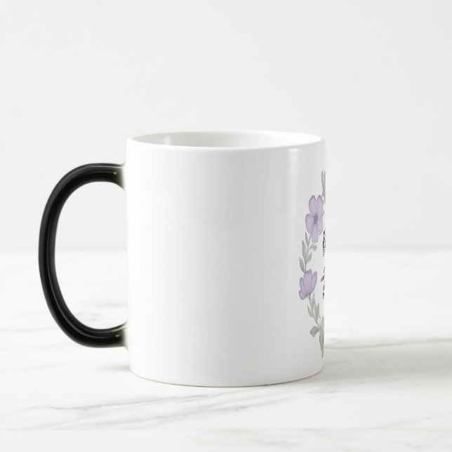 m avec Grace Minimalist Floral Mug (Gauche)