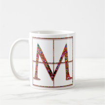 M "Briques celtiques" Mugs de monogramme personnal