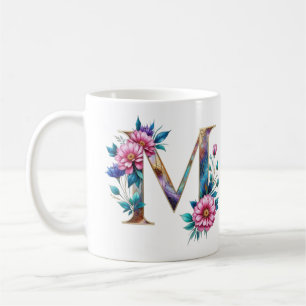 M Coffee Mug - Design floral pour le don