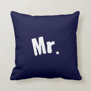 M. coussin de bleu marine