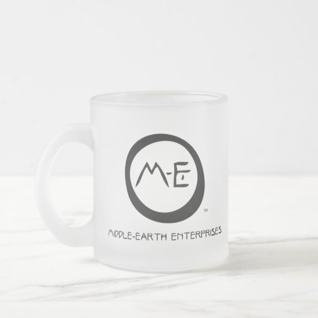 M-E MIDDLE-EARTH ENTERPRIS™ Mug en verre dépoli (Gauche)