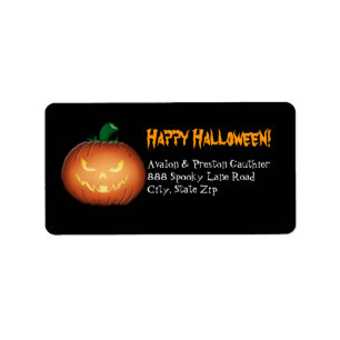 M. Éffrayant Jack-o'-lantern Étiquettes de adresse