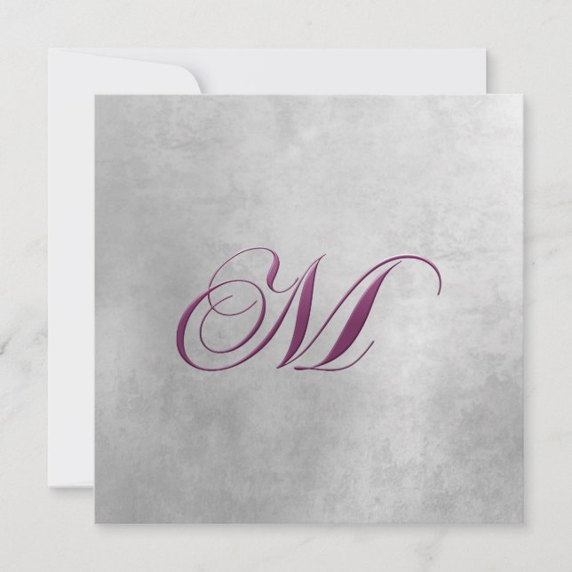 M Elegant Monogram Invitation (Devant)