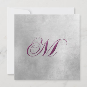 M Elegant Monogram Invitation