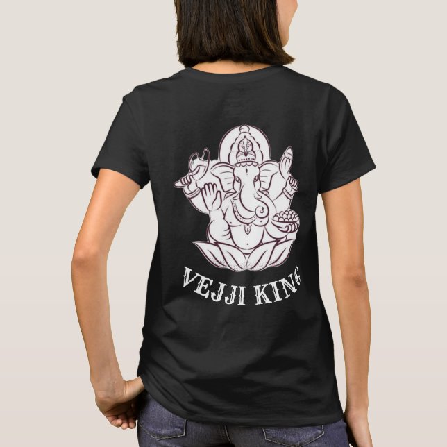 M. Elephanté Womans T-Shirt (noir+multicolore) (Dos)