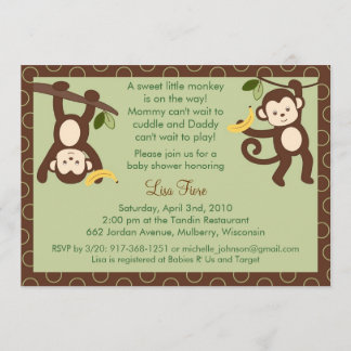 M est pour des invitations de baby shower de