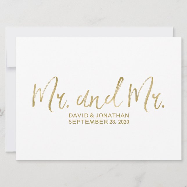 "M. et M." SIGNE MARIAGE | Stylish Gold Gay (Devant)