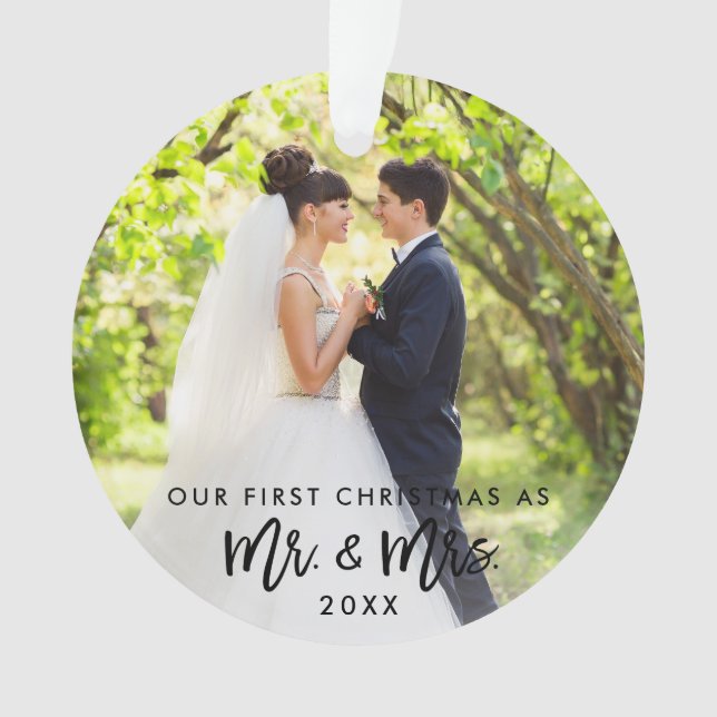 M. et Mme de Noël de manuscrit de brosse de photo (devant)