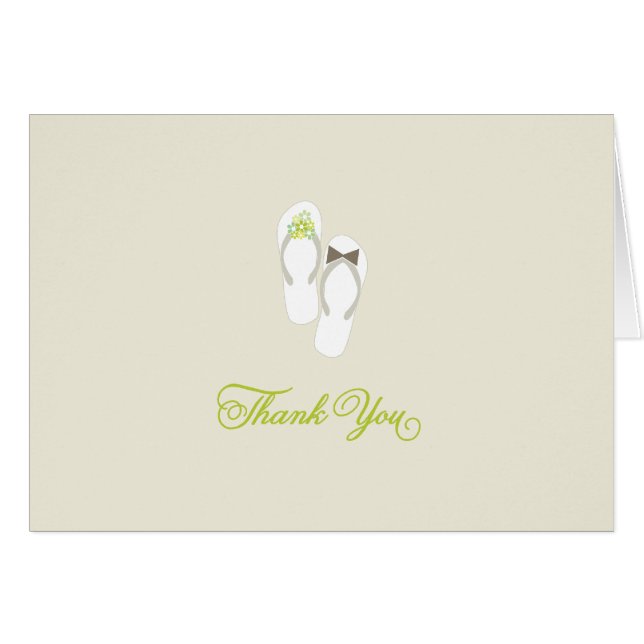 M. Et Mme Flip Flops Green Daisies Beach Mariage (Devant Horizontal)