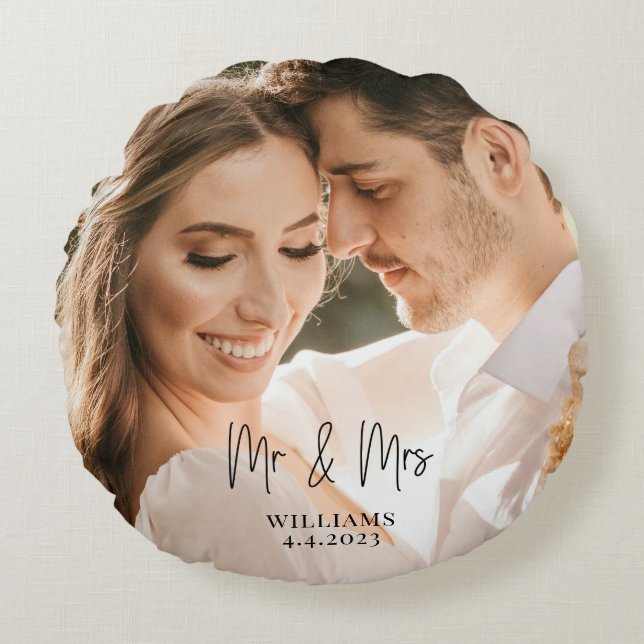 M. et Mme Mariage Couple Coussin (Devant)