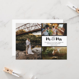 M. et Mme Mariage Merci Photo Collage