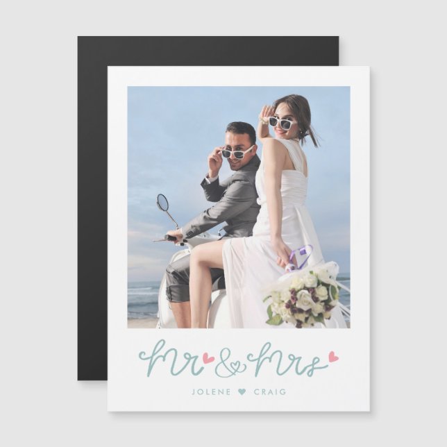 M. et Mme Mariage Photo Merci (Devant / Derrière)