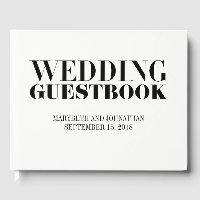 M. et Mme Modern Bold Mariage Livre d'or (Recto)