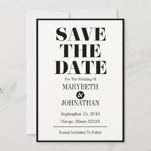 M. et Mme Modern Bold Wedding Enregistrer la carte