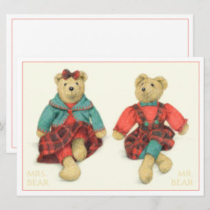 M. ET MME. OURS 6.5x8.75 Carte plate