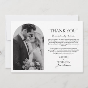 M. et Mme Photo Mariage Merci Foil Card