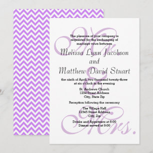 M. et Mme Purple - Invitation de mariage et de réc