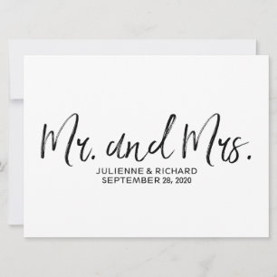"M. et Mme." SIGNE MARIAGE Stylish Lettré