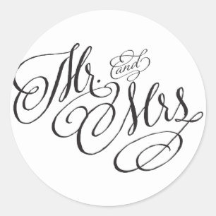 M. et Mme Wedding Sticker de police de rouleau