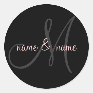 M étiquette monogramme - personnalisation