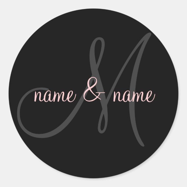 M étiquette monogramme - personnalisation (Devant)