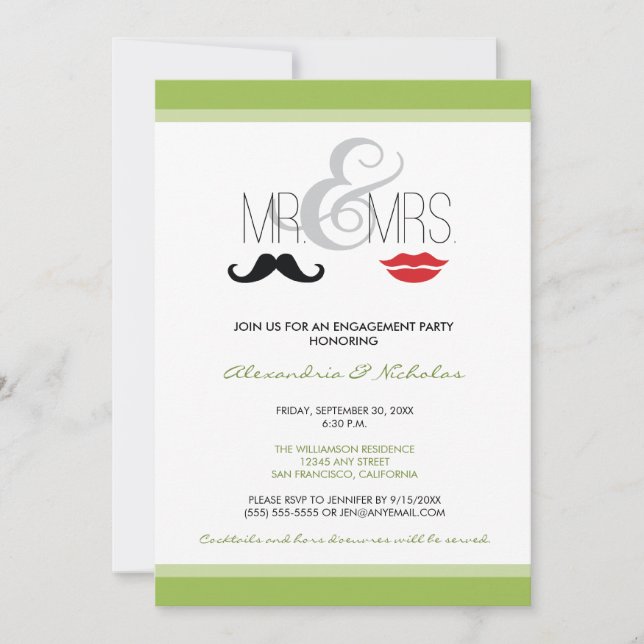 M. Invitation du parti d'engagement & Mme (chaux) (Devant)