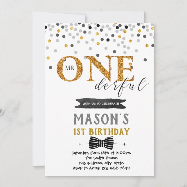 M. la merveilleuse invitation d'anniversaire (Devant)