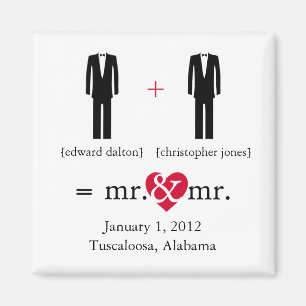 M. & M. Do the Math Save the Date Magnet