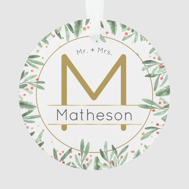 M. + Madame Notre Premier Monogramme De Noël (dos)