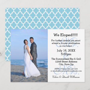 M. & Mme Blue We Eloped - Faire-part photo