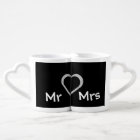 M. & Mme Chalkboard Coeur Lune de miel Mugs