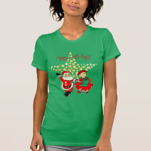 M. & Mme Claus T-Shirt Christmas Green