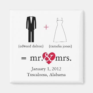 M. & Mme Do the Math Save the Date Magnet