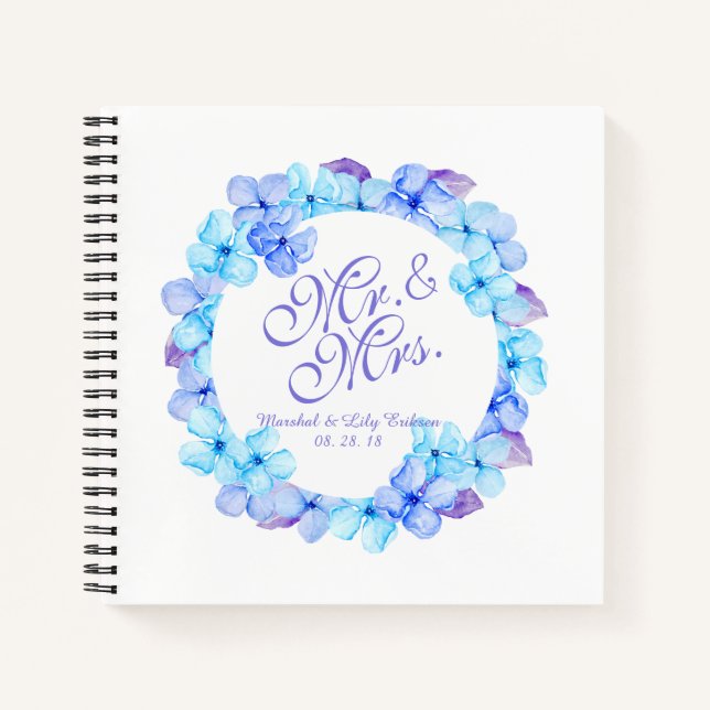 M. & Mme Elegant Floral Mariage | Livre d'or (Devant)