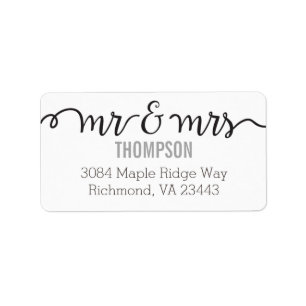 M. & Mme Étiquettes de adresse