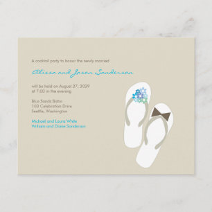 M. & Mme Flip Flops Carte de réception de mariage