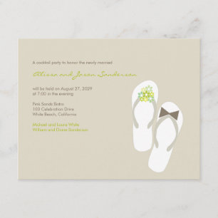 M. & Mme Flip Flops Carte de réception de mariage