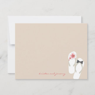 M. & Mme Flip Flops Carte de remerciements de mari
