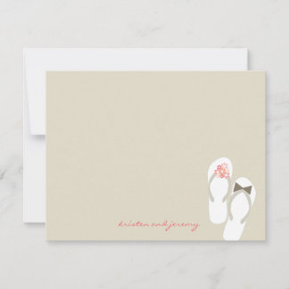 M. & Mme Flip Flops Carte de remerciements de mari