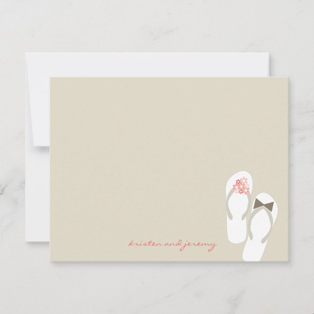 M. & Mme Flip Flops Carte de remerciements de mari (Devant)