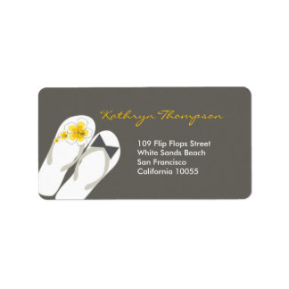 M. & Mme Flip Flops Étiquettes de adresse de maria