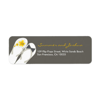 M. & Mme Flip Flops Étiquettes de adresse de maria
