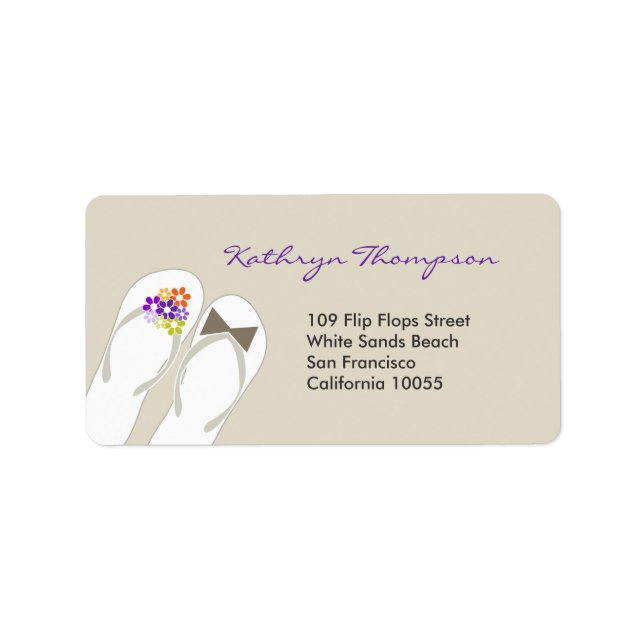 M. & Mme Flip Flops Étiquettes de adresse de maria (Devant)