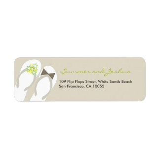 M. & Mme Flip Flops Étiquettes de adresse de maria