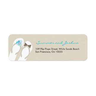 M. & Mme Flip Flops Étiquettes de adresse de maria